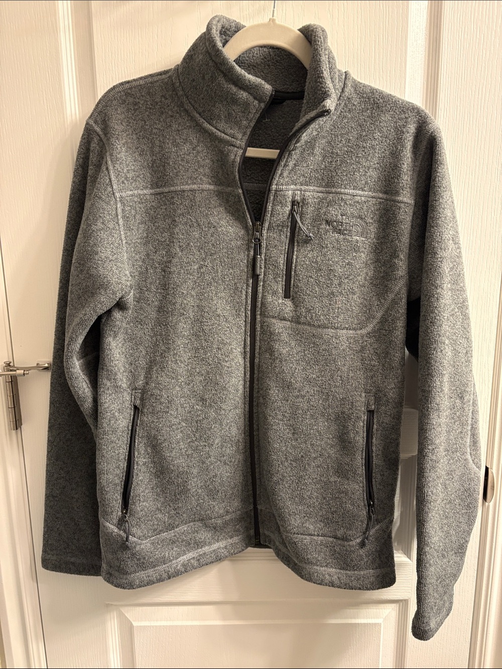 The North Face Men's Gray Zip-Up Fleece Jacket